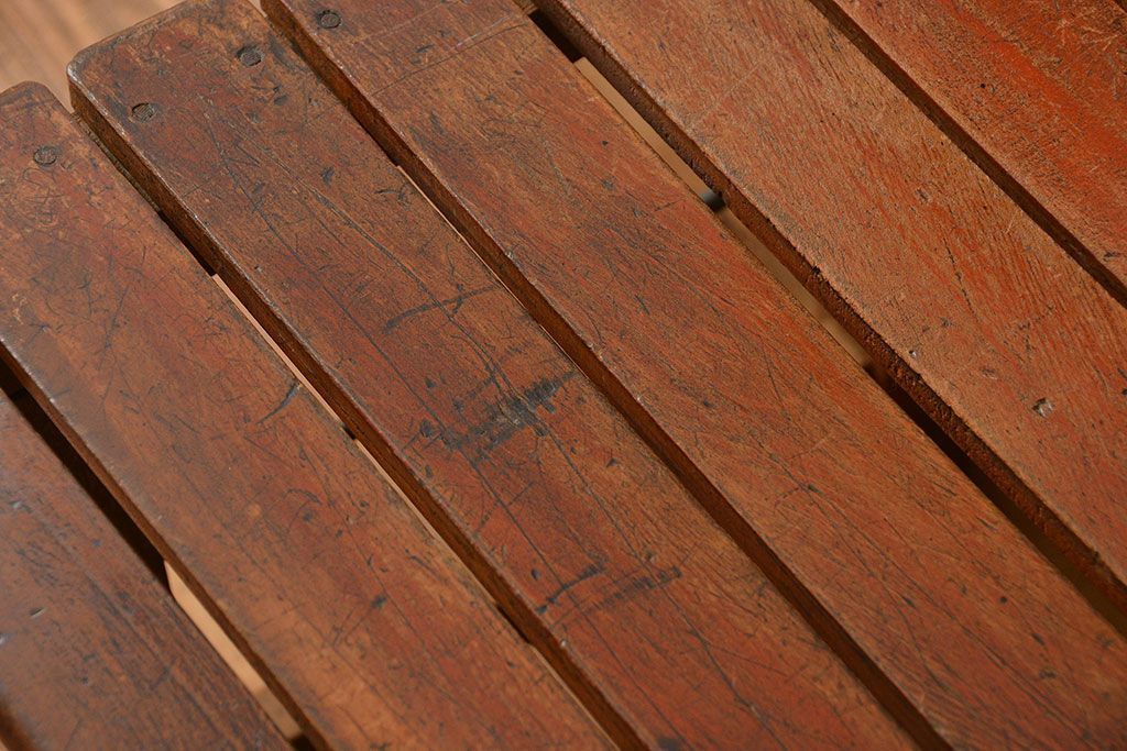 アンティーク家具　古い木のペンキのはげたアンティークチェア1脚　(椅子、イス)