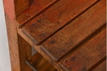 アンティーク家具　古い木のペンキのはげたアンティークチェア1脚　(椅子、イス)