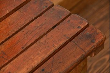 アンティーク家具　古い木のペンキのはげたアンティークチェア1脚　(椅子、イス)