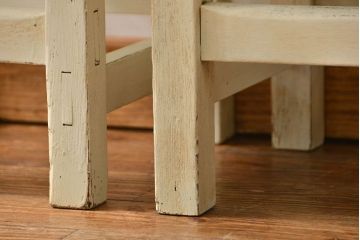 アンティーク家具　アンティークペイント　小振りでかわいいチェア2脚セット(椅子、イス)