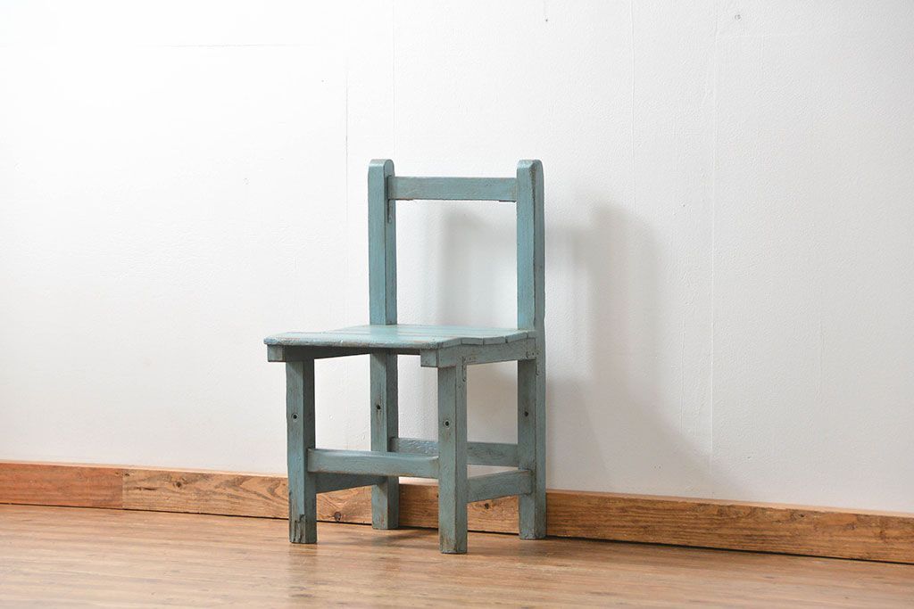 アンティーク家具　アンティークペイント小振りでかわいいチェア1脚