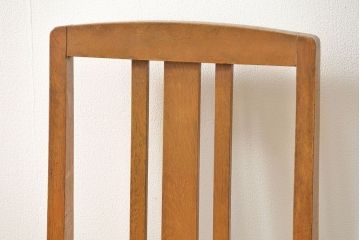 レトロ家具　昭和レトロ アンティークリネン座面のレトロな椅子(3)(イス、チェア)