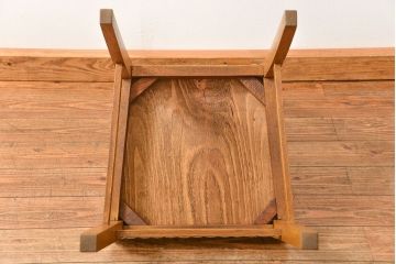 レトロ家具　昭和レトロ アンティークリネン座面のレトロな椅子(3)(イス、チェア)