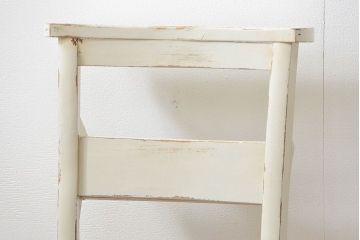 アンティーク家具　アンティークペイント　イギリスチャーチチェア2脚セット(イス、椅子)