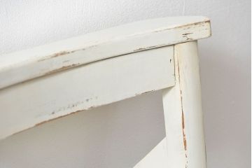 アンティーク家具　アンティークペイント　イギリスチャーチチェア2脚セット(イス、椅子)