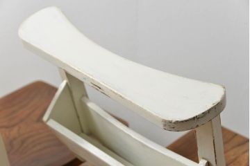 アンティーク家具　アンティークペイント　イギリスチャーチチェア2脚セット(イス、椅子)