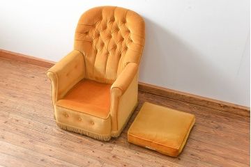 ヴィンテージ家具　イギリスビンテージ　1人掛けラウンジチェア(ソファ)(1)