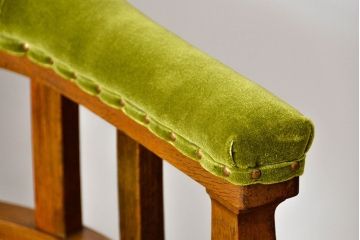 アンティーク家具　アンティーク 古いナラ材のかわいい回転イス(デスクチェア、ドクターチェア、椅子)