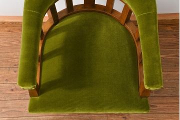 アンティーク家具　アンティーク 古いナラ材のかわいい回転イス(デスクチェア、ドクターチェア、椅子)