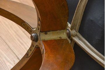 アンティーク家具　アンティーク 古いナラ材のかわいい回転イス(デスクチェア、ドクターチェア、椅子)