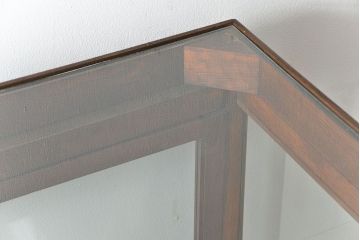 アンティーク家具 アンティーク 特大!古いタモ材 両面開きの上質なガラスケース(ショーケース、飾り棚、陳列棚)