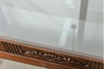 アンティーク家具 アンティーク 特大!古いタモ材 両面開きの上質なガラスケース(ショーケース、飾り棚、陳列棚)