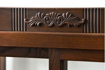 アンティーク家具 アンティーク 特大!古いタモ材 両面開きの上質なガラスケース(ショーケース、飾り棚、陳列棚)