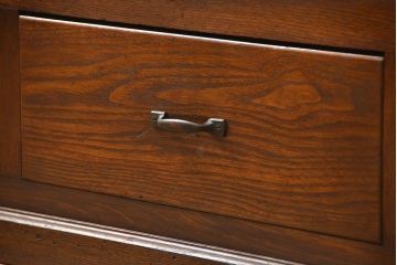 アンティーク家具 アンティーク 特大!古いタモ材 両面開きの上質なガラスケース(ショーケース、飾り棚、陳列棚)