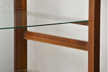 アンティーク家具 アンティーク 特大!古いタモ材 両面開きの上質なガラスケース(ショーケース、飾り棚、陳列棚)