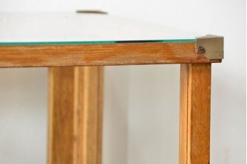 レトロ家具　昭和レトロ 縦型のアンティークガラスケース(ショーケース、飾り棚)