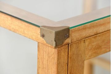 レトロ家具　昭和レトロ 縦型のアンティークガラスケース(ショーケース、飾り棚)