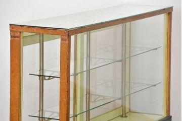レトロ家具　アンティーク レトロな薄型ガラスケース(2) (ショーケース、飾り棚)
