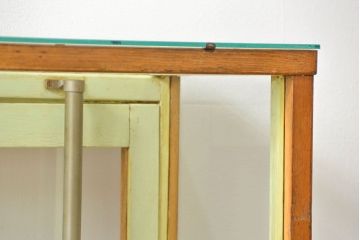 レトロ家具　アンティーク レトロな薄型ガラスケース(2) (ショーケース、飾り棚)