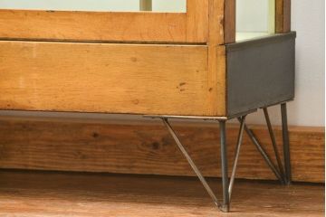 レトロ家具　アンティーク レトロな薄型ガラスケース(2) (ショーケース、飾り棚)