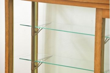 レトロ家具　アンティーク レトロな薄型ガラスケース(2) (ショーケース、飾り棚)