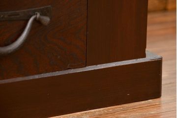 アンティーク家具　古民具・骨董 九尺幅　特大　引き出しローボード(置き床、置床、水屋箪笥、TVボード、テレビ台、キャビネット、収納棚)