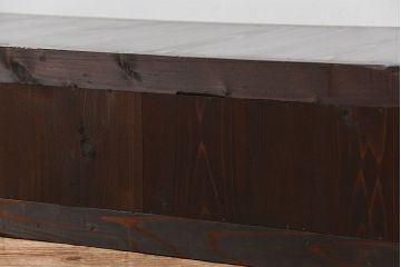 アンティーク家具　古民具・骨董 九尺幅　特大　引き出しローボード(置き床、置床、水屋箪笥、TVボード、テレビ台、キャビネット、収納棚)