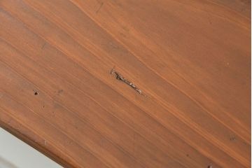 アンティーク家具　アンティークペイント　シンプルでナチュラルな脚付きローボード(TVボード、テレビ、ボード)