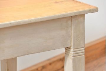 アンティーク家具　イギリスアンティーク　引き出し付き!小さなペイントダイニングテーブル(デスク)