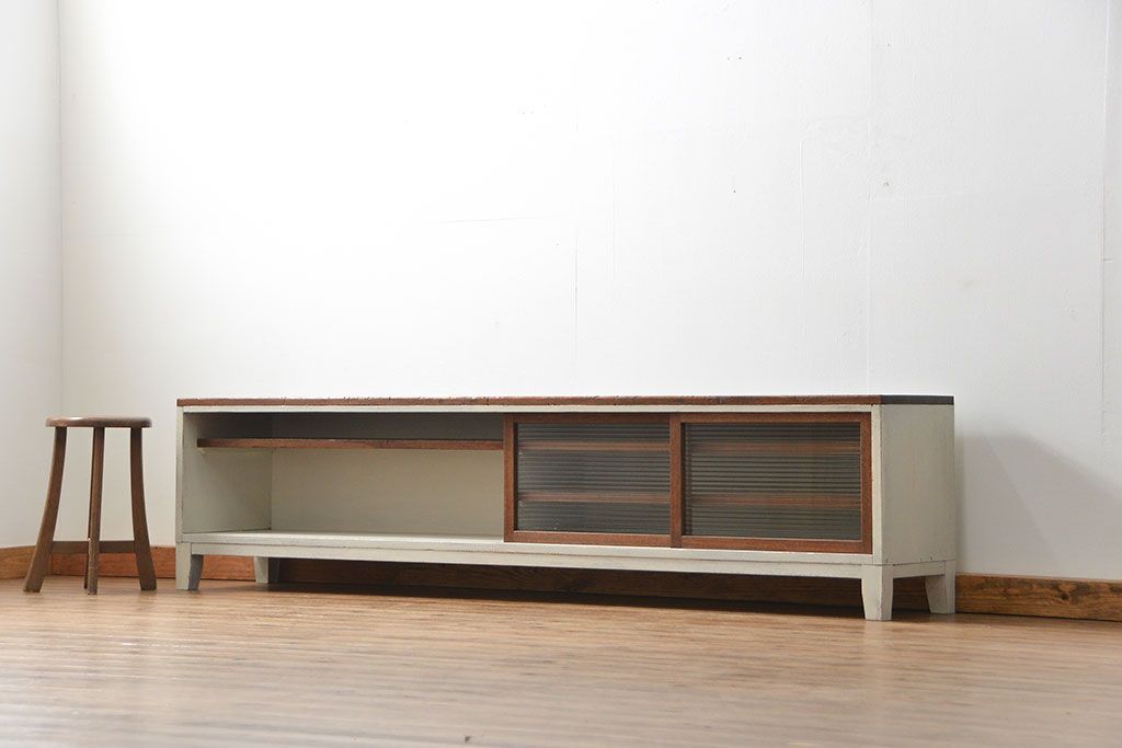 アンティークペイント　ラフジュ工房オリジナルテレビボード(TVボード・ローボード、テレビ台)