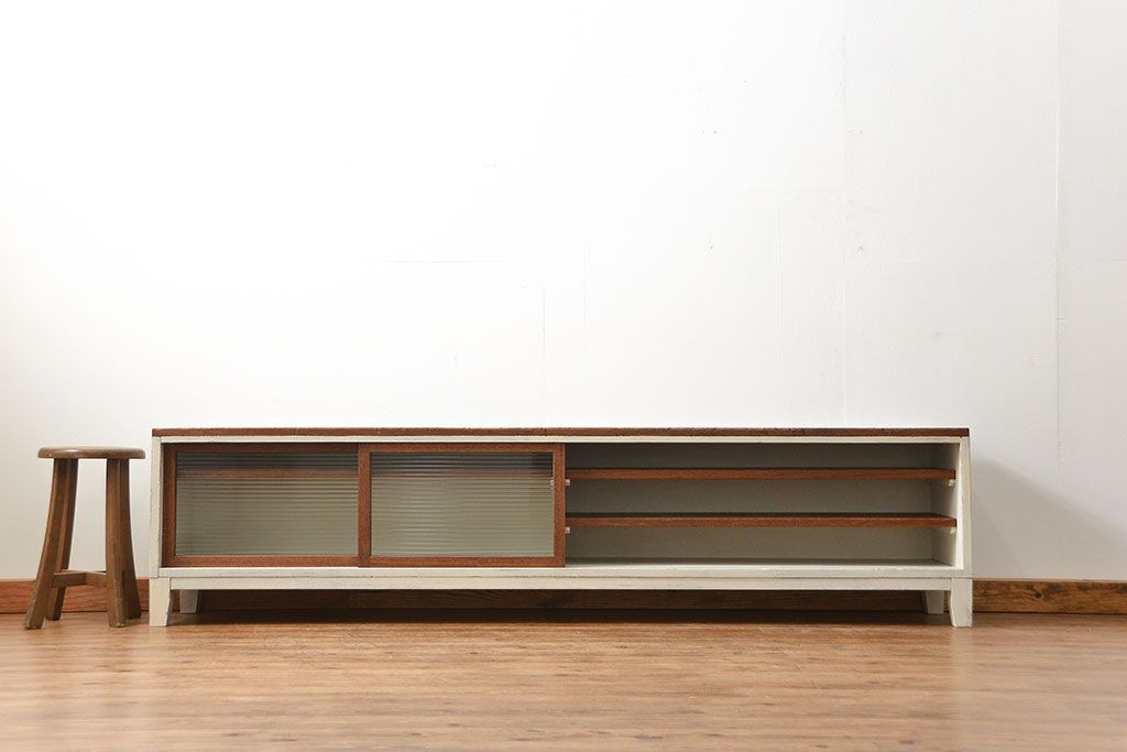 アンティークペイント　ラフジュ工房オリジナルテレビボード(TVボード・ローボード、テレビ台)