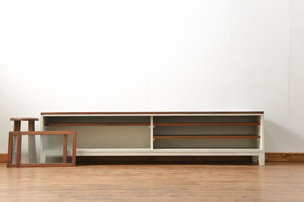 アンティークペイント　ラフジュ工房オリジナルテレビボード(TVボード・ローボード、テレビ台)