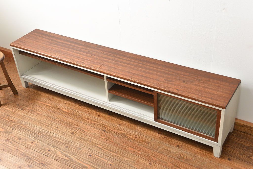 アンティークペイント　ラフジュ工房オリジナルテレビボード(TVボード・ローボード、テレビ台)