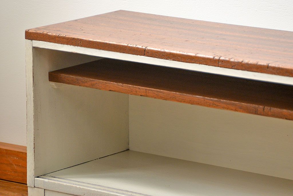 アンティークペイント　ラフジュ工房オリジナルテレビボード(TVボード・ローボード、テレビ台)