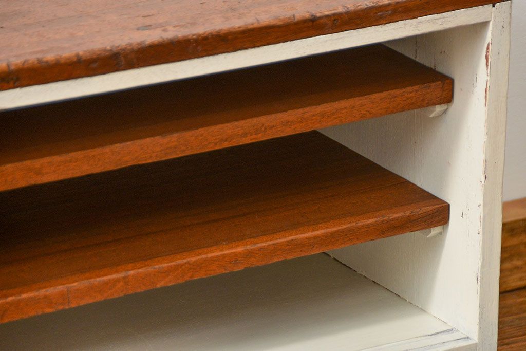 アンティークペイント　ラフジュ工房オリジナルテレビボード(TVボード・ローボード、テレビ台)