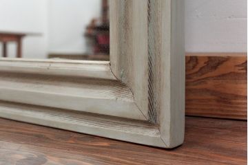 アンティーク雑貨　ラフジュ工房オリジナル　アンティークペイントウォールミラー(2)(鏡、姿見)