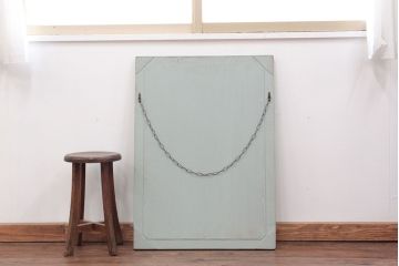 アンティーク雑貨　ラフジュ工房オリジナル　アンティークペイントウォールミラー(2)(鏡、姿見)