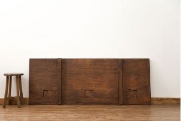 アンティーク家具　古民具・骨董 古い栃の木一枚板(古材、カウンターテーブル、材料)