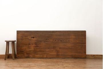 アンティーク家具　古民具・骨董 古い欅(ケヤキ)材一枚板(古材、カウンターテーブル、材料)
