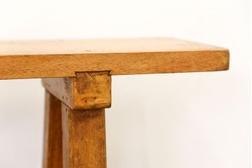 レトロ家具　昭和レトロ 古い木の長椅子(1)(ベンチ、長イス)