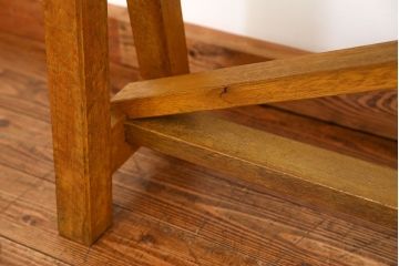 レトロ家具　昭和レトロ 古い木の長椅子(1)(ベンチ、長イス)