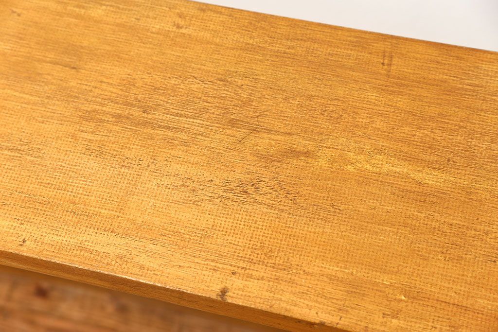 レトロ家具　昭和レトロ 古い木の長椅子(2)(ベンチ、長イス)