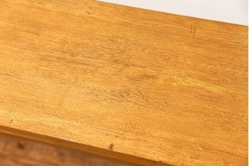 レトロ家具　昭和レトロ 古い木の長椅子(2)(ベンチ、長イス)