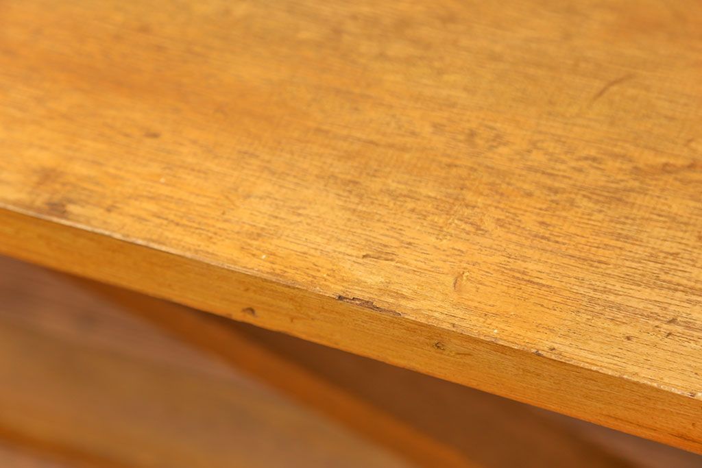 レトロ家具　昭和レトロ 古い木の長椅子(2)(ベンチ、長イス)