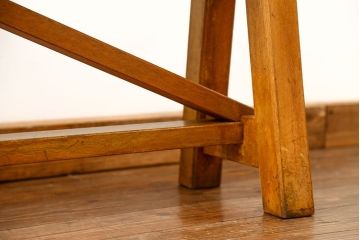 レトロ家具　昭和レトロ 古い木の長椅子(2)(ベンチ、長イス)