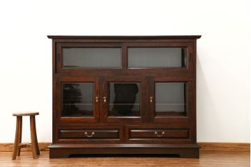 中古　九州民芸家具　サイドボード(サイドキャビネット、収納棚)