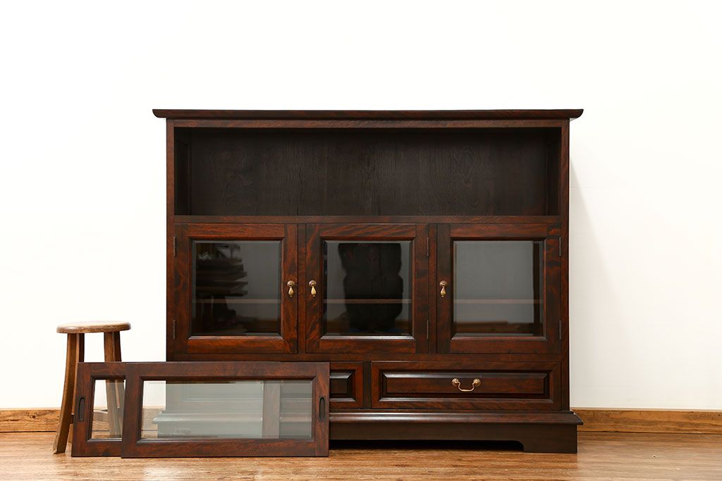 中古　九州民芸家具　サイドボード(サイドキャビネット、収納棚)