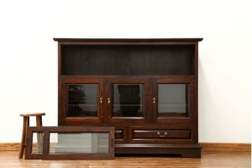 中古　九州民芸家具　サイドボード(サイドキャビネット、収納棚)