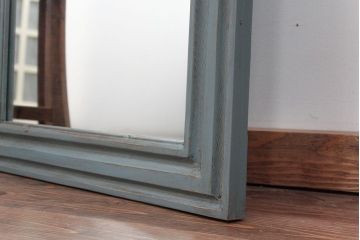 アンティーク雑貨　ラフジュ工房オリジナル　アンティークペイントウォールミラー(1)(鏡、姿見)