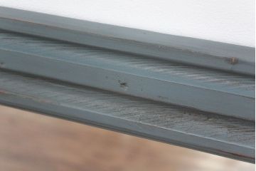 アンティーク雑貨　ラフジュ工房オリジナル　アンティークペイントウォールミラー(1)(鏡、姿見)